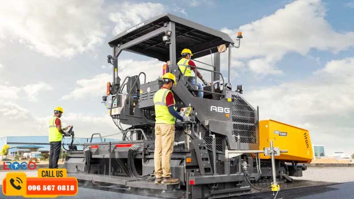 quy trình làm việc cho thuê máy rải thảm bê tông nhựa tại Hà Nội