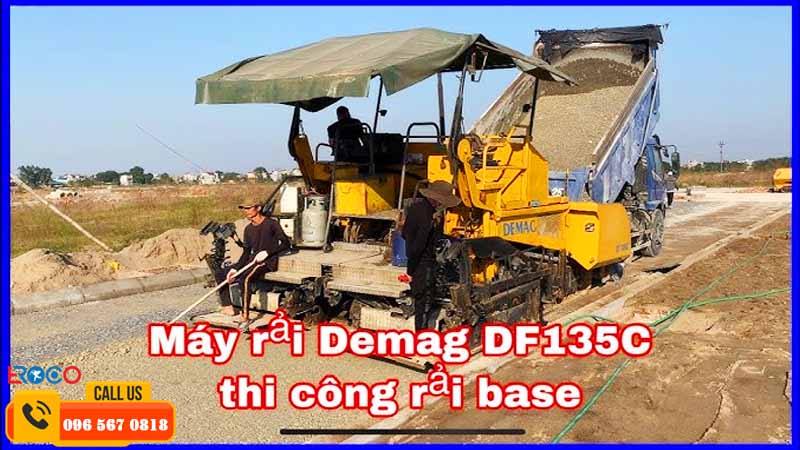 những vấn đề kỹ thuật khi rải base bằng máy
