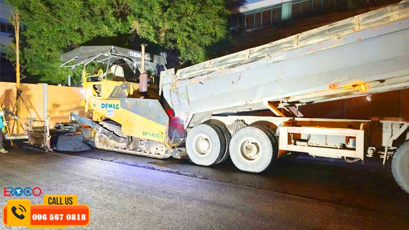 máy rải thảm thiết kế cho bê tông nhựa