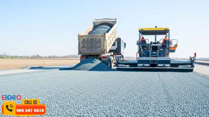 Ý nghĩa máy rải base khi thi công nền công trình ở miền bắc