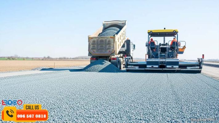 công ty cho thuê máy rải cấp phối đá dăm giá rẻ