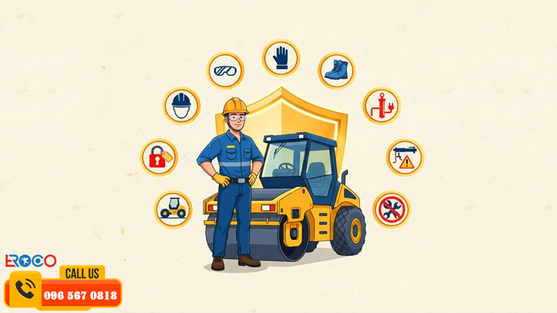 Những lưu ý quan trọng để đảm bảo an toàn khi sử dụng máy lu