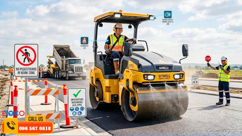 Tầm quan trọng của việc đảm bảo an toàn khi sử dụng máy lu