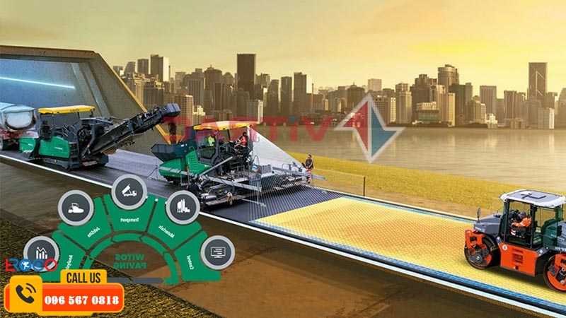 Vai trò của việc đồng bộ thiết bị thi công thảm bê tông nhựa nóng