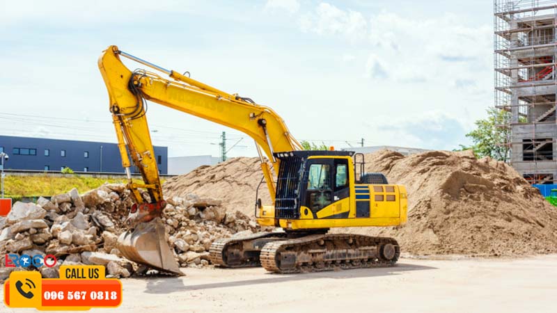 Máy xúc - Máy sử dụng trong xây dựng đường thường xuyên