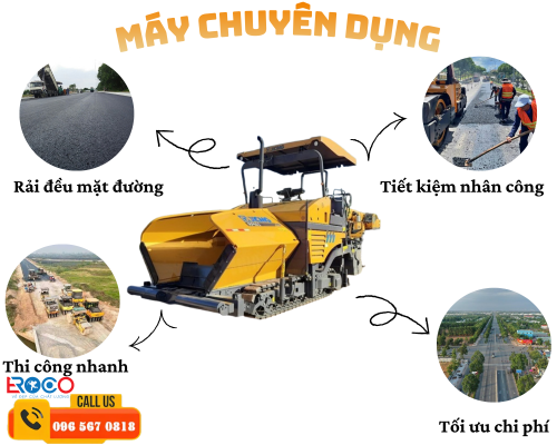 Cho thuê máy rải thảm bê tông nhựa