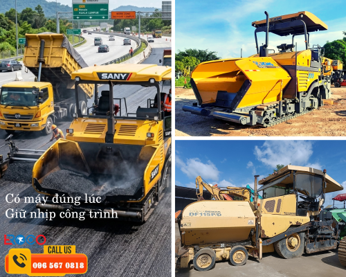 Cho thuê máy rải thảm bê tông nhựa
